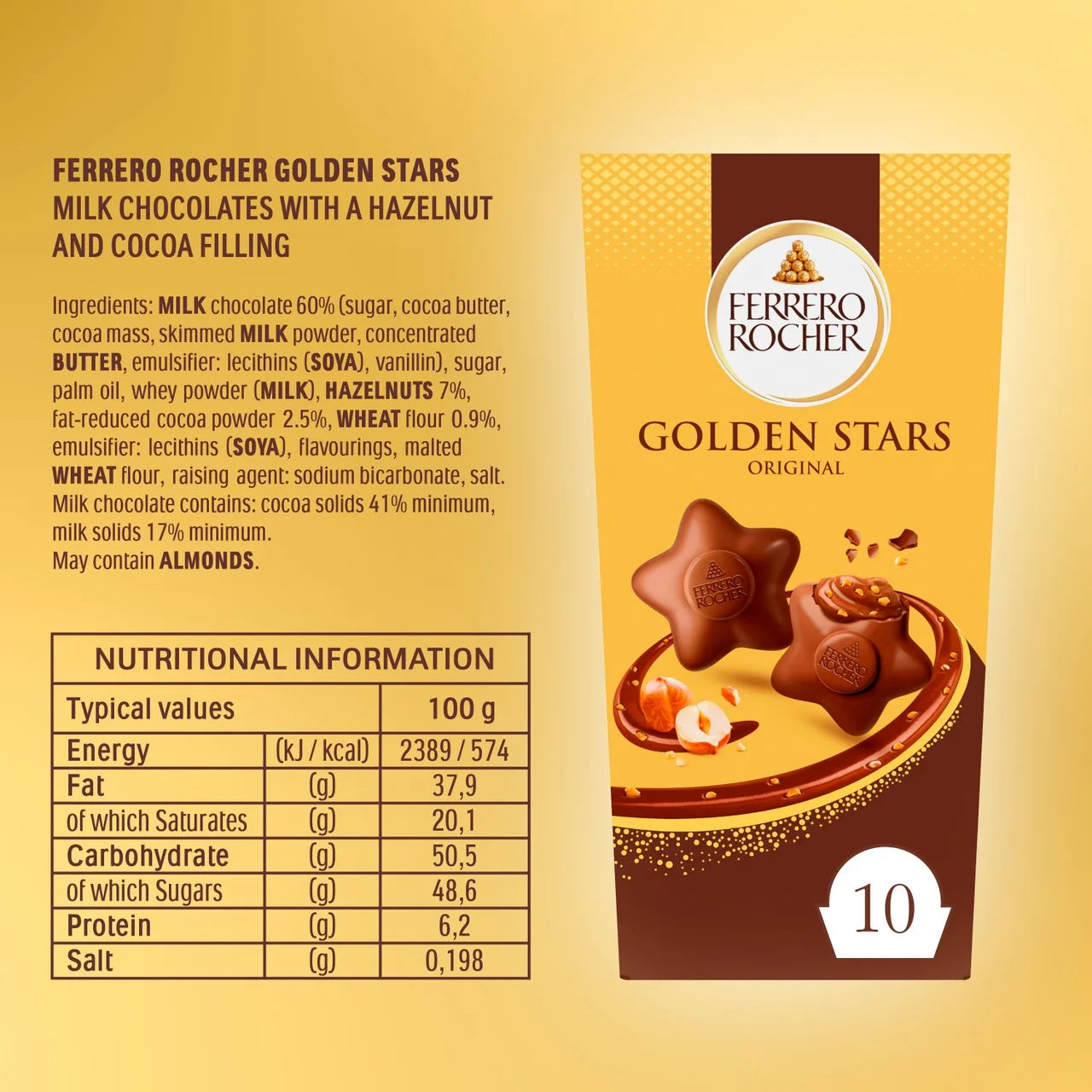 (預講商品) 金莎星星牛奶朱古力