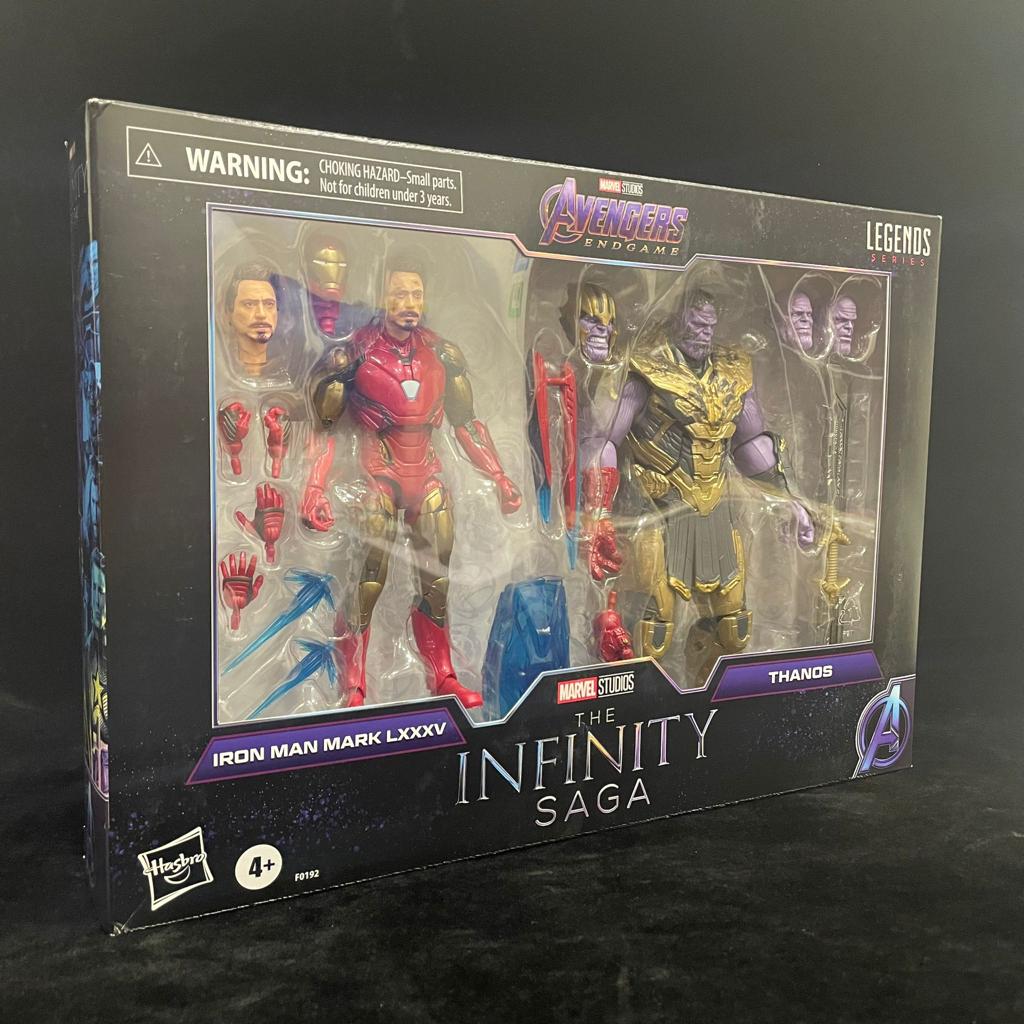 Marvel Legends Series 6-inch 2-Pack Toy Iron Man Mark 85 vs. Thanos Action Figure