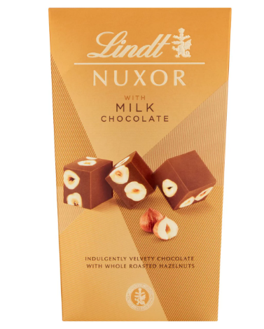 (預購商品) Lindt Nuxor Milk Gianduja Chocolate with Hazelnuts 200g 瑞士榛子牛奶朱古力