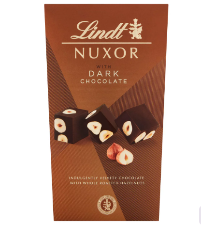 (預購商品) Lindt Nuxor Dark Gianduja Chocolate with Hazelnuts 200g 瑞士黑朱古力榛子禮盒