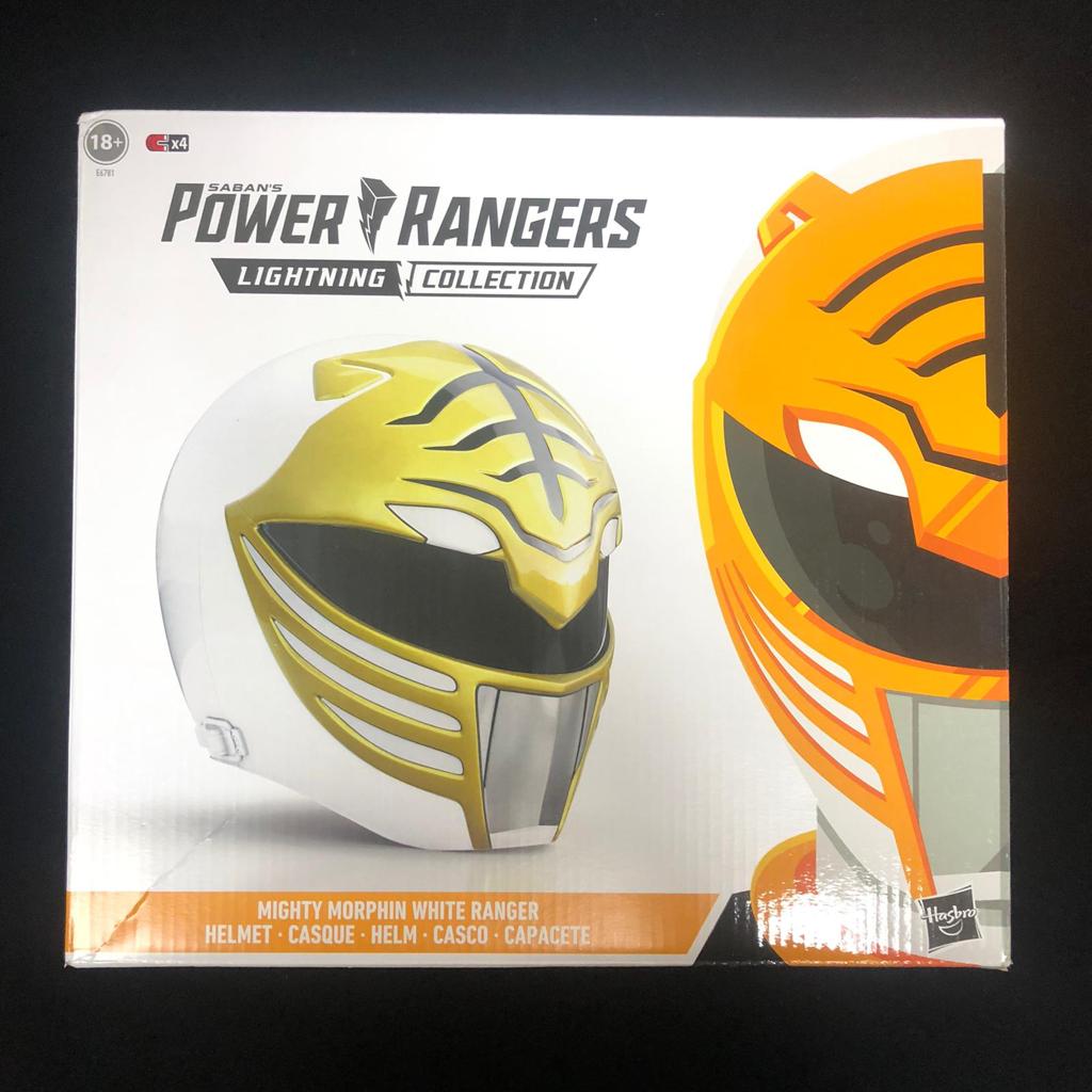 Power Rangers Lightning Collection Mighty Morphin White Ranger Helmet ...