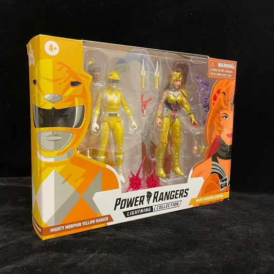 Power Rangers Lightning Collection Mighty Morphin Yellow Ranger Aisha Vs. Scorpina 2-Pack 6-Inch Action Figure